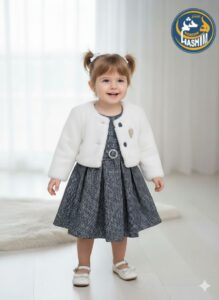 فستان كاروهات جاكيت فرو <span class=