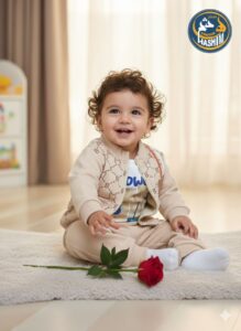 (العربية) بجامه جيب دب مخطط <span class=