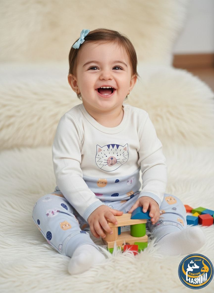 بجامه كم طويل قطه <span class=