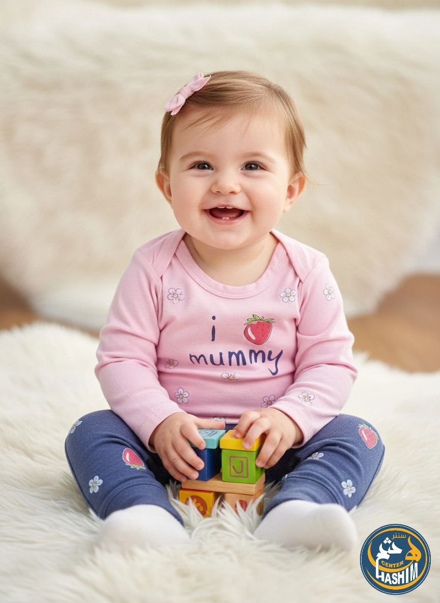 بيجامه كم طويل فراوله <span class=