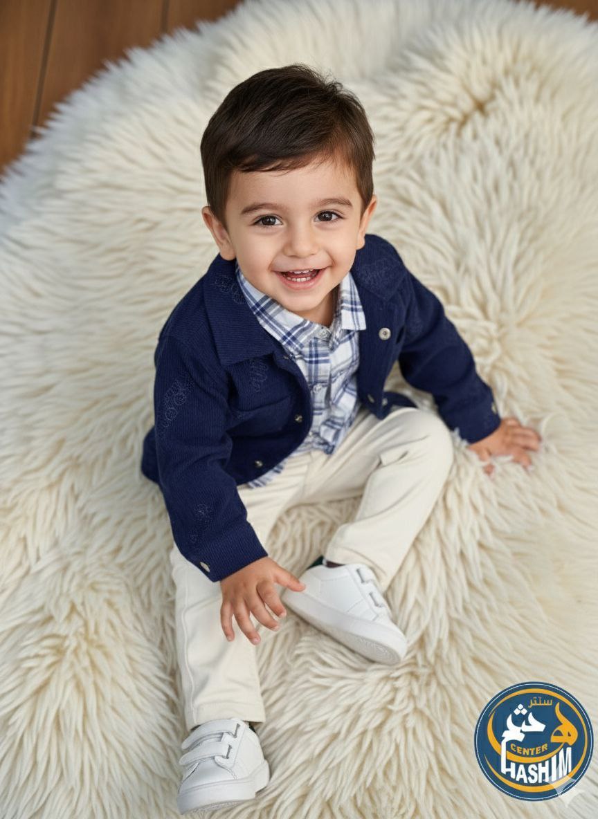 طقم خروج 4ق قميص مربعات <span class=